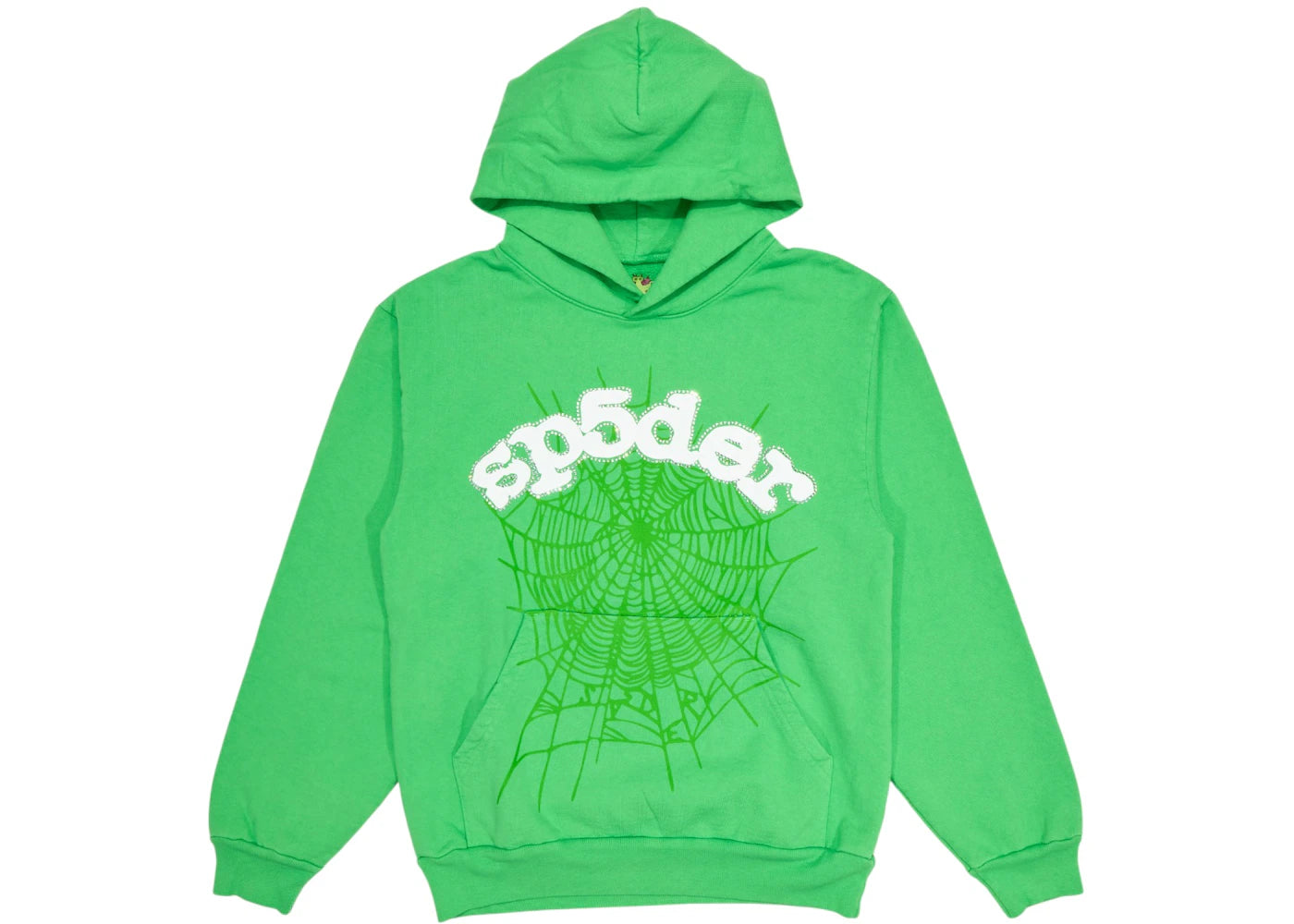 Sweat à capuche Sp5der Web - Vert slim