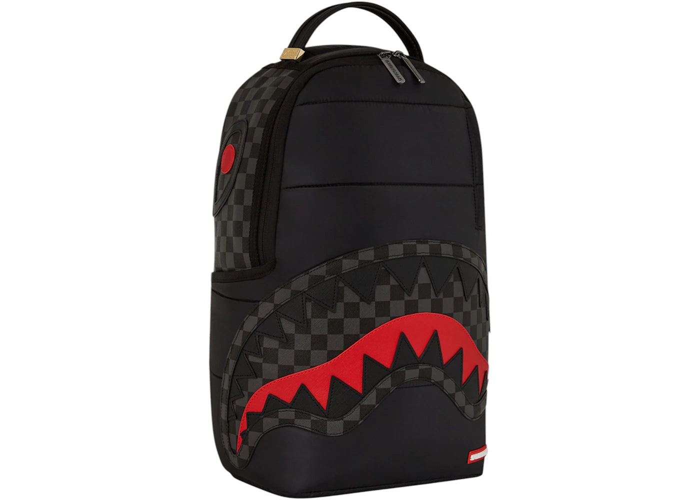 Sprayground Black Puffer Grey Check Backpack Backpack Black Grey - main view
