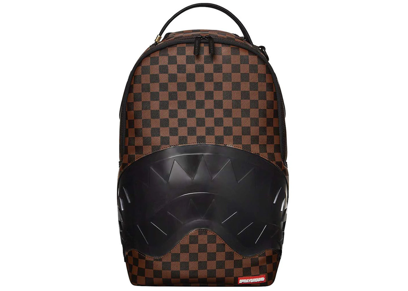 Sprayground Clear Rubber Sharks In Paris DLXSV Backpack Brown/Black - main view