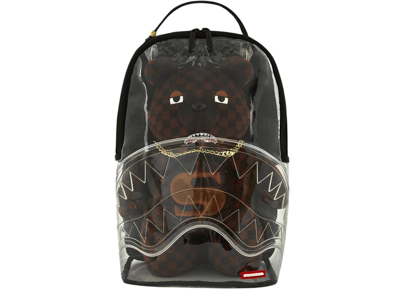 Sprayground Clear Sharks In Paris Bear Backpack Multicolor - main view