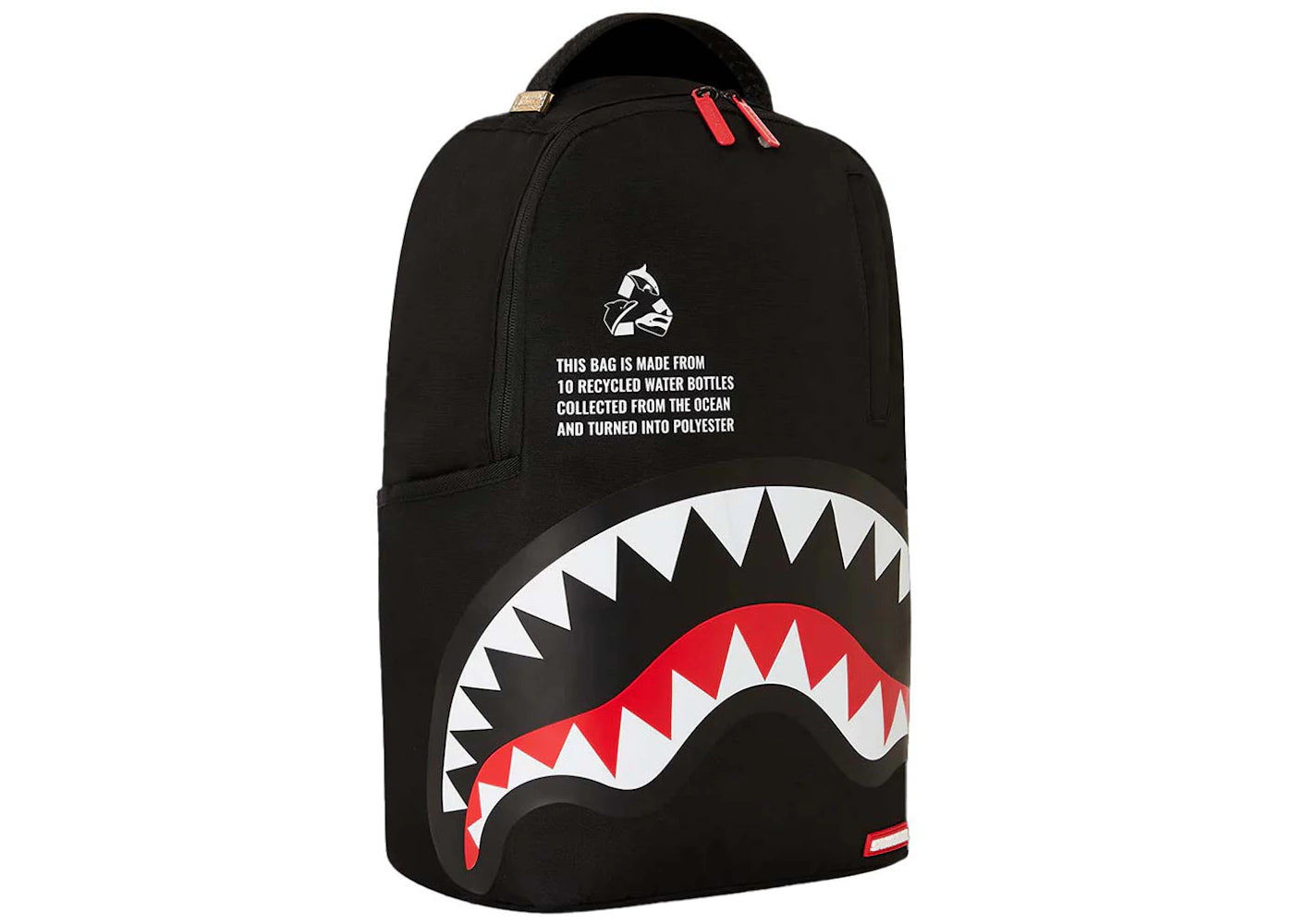 Sprayground Core Recycled Shark DLXSR Backpack Black/Red - main view