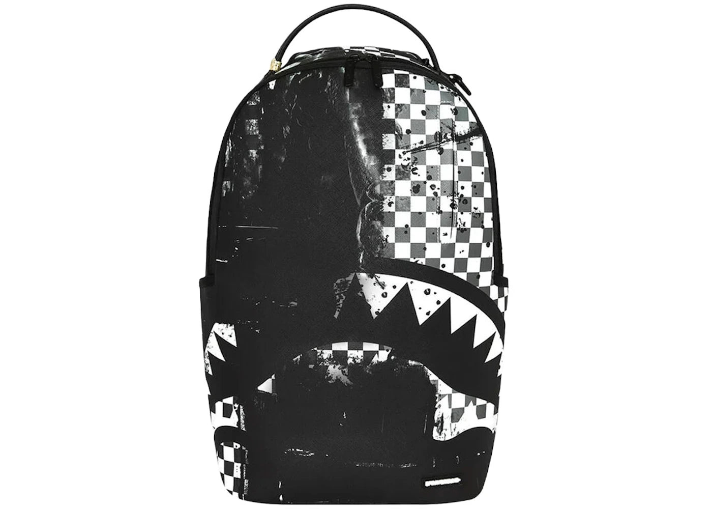 Sprayground Painted Over Check Backpack Black/White - main view