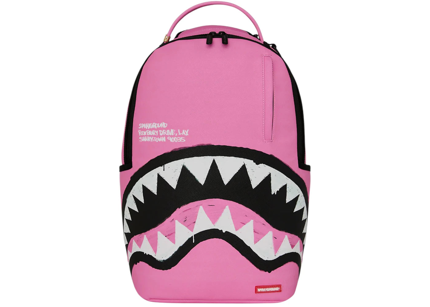 Sprayground Pink Shark Central Palace Backpack Pink - main view