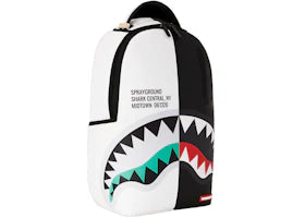 Sprayground Shark Central Inverted Split DLXSV Backpack White/Black - main view