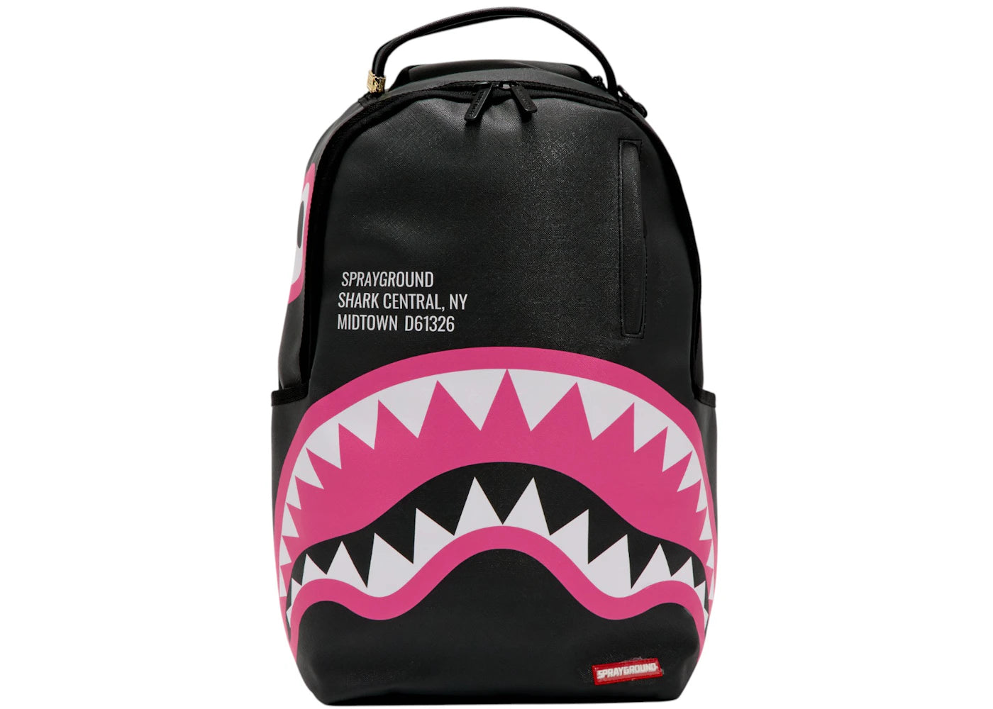 Sprayground Shark Central Pink DLXSV Backpack Black/Pink - main view