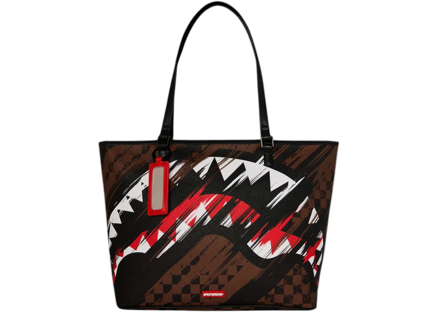 Sprayground Smeared Grunge Tote Bag Brown - main view