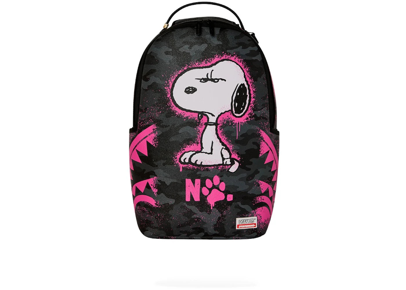 Sprayground Snoopy Pink Stencil Backpack Black/Pink - main view