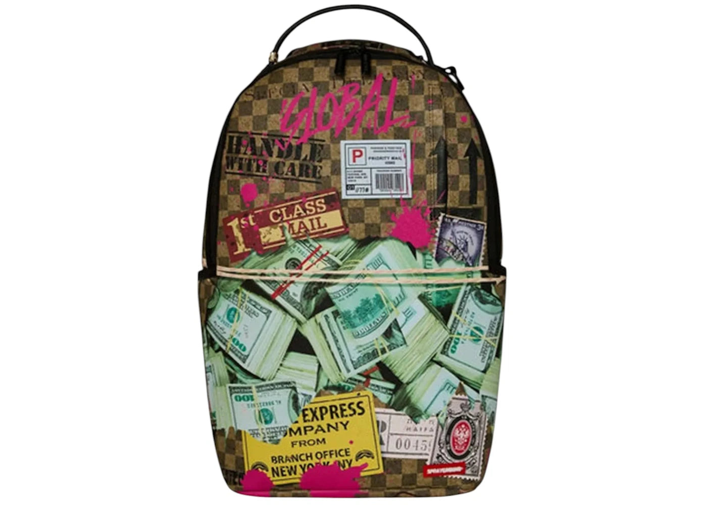 Sprayground Torn Packaging DLXSV Backpack Brown - main view