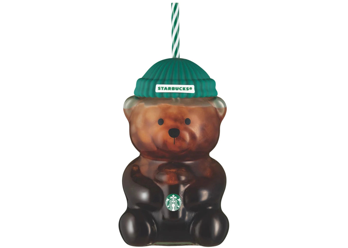 Starbucks Bear InchBearista Inch Glass Tumbler Cup - main view