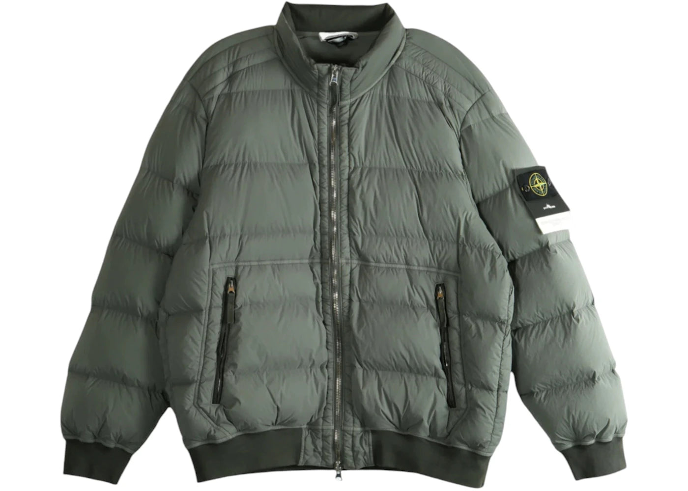 Stone Island Urban Puffer Bomber Jacket-Cement