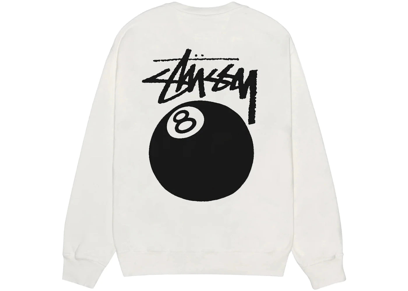 Stussy 8 Ball Pigment Dyed Crew-Natural
