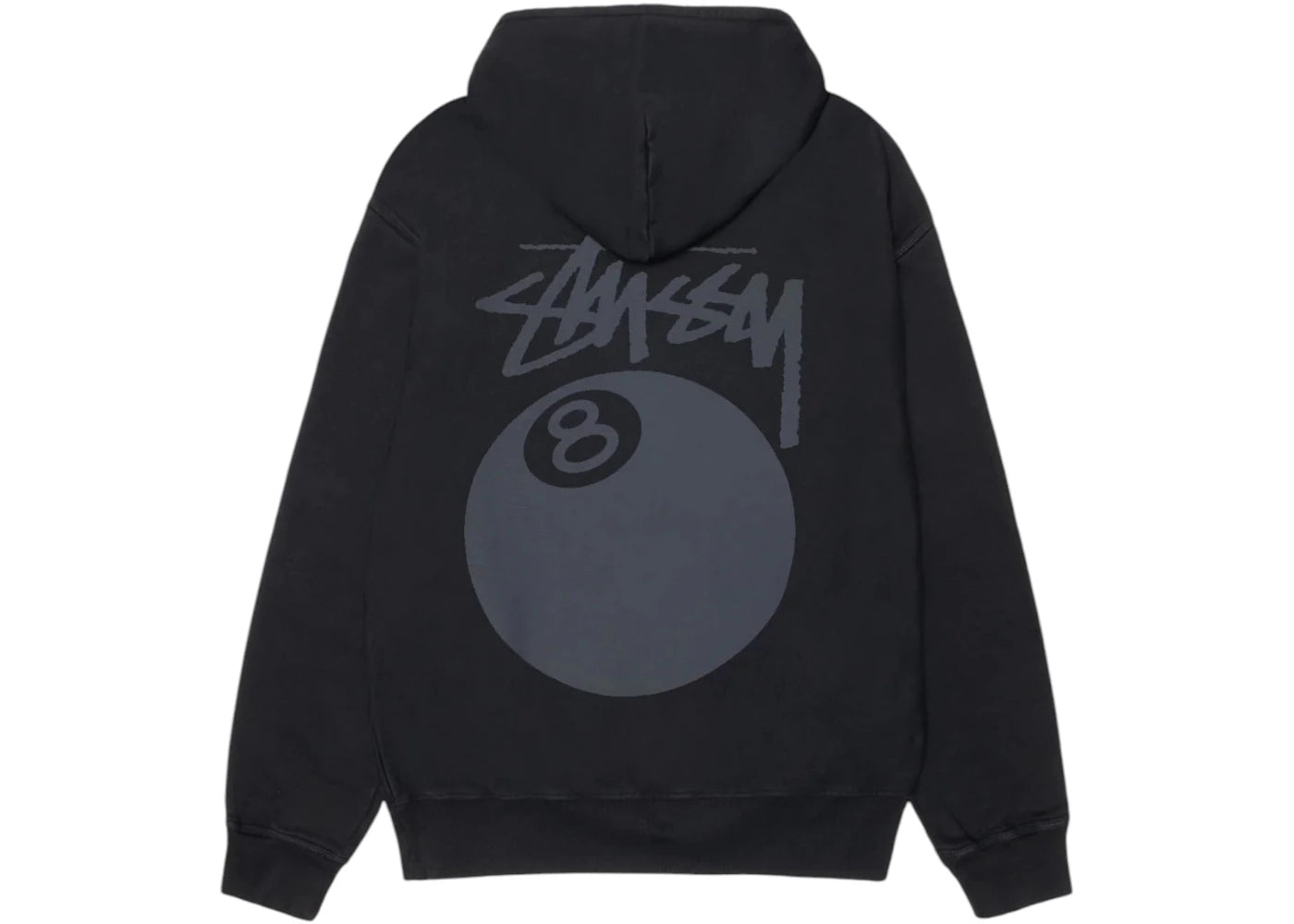 Sweat à capuche Stussy 8 Ball teint aux pigments - Noir