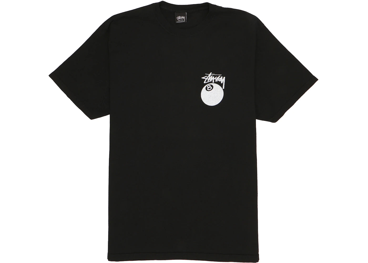 T-shirt Stussy 8 Ball teint aux pigments - Noir