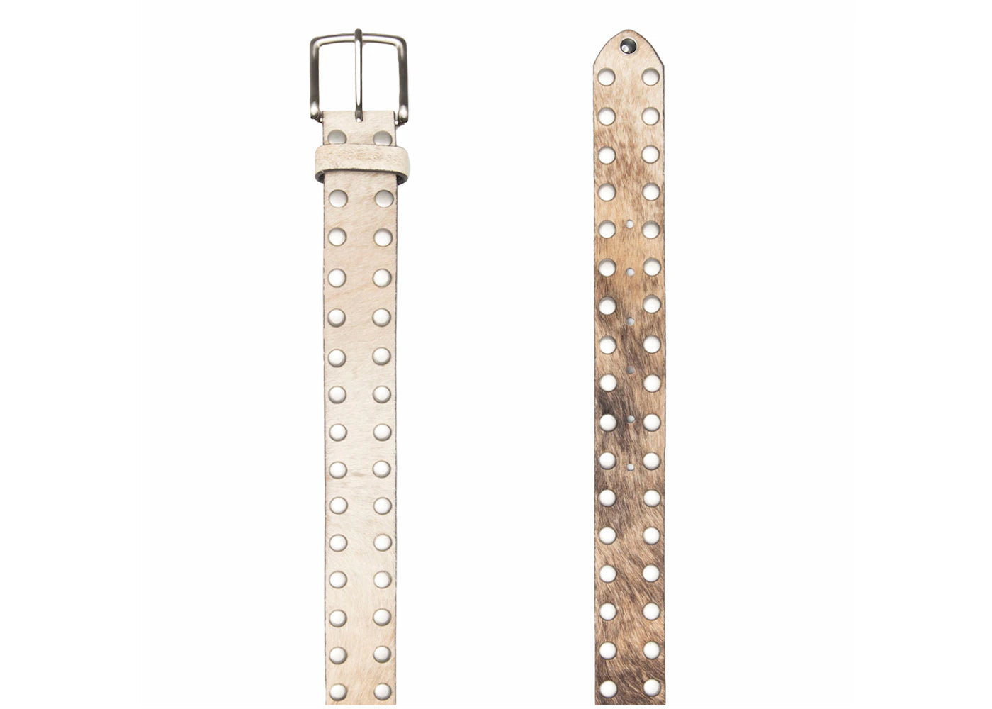 Ceinture Stussy 8 Ball à clous - Cuir de vachette brut