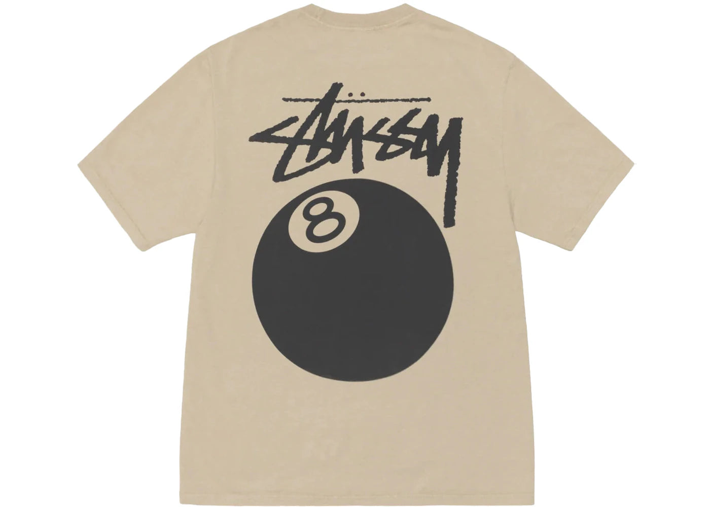 T-shirt Stussy 8 Ball teint par pigmentation - Kaki
