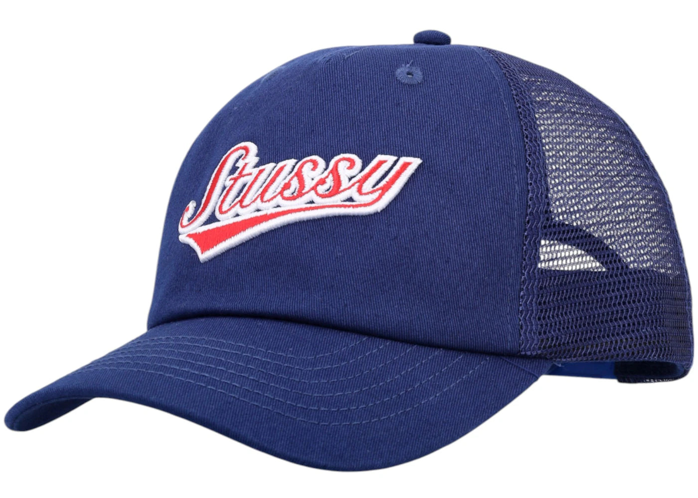 Stussy Athletic Trucker Cap-Light Navy