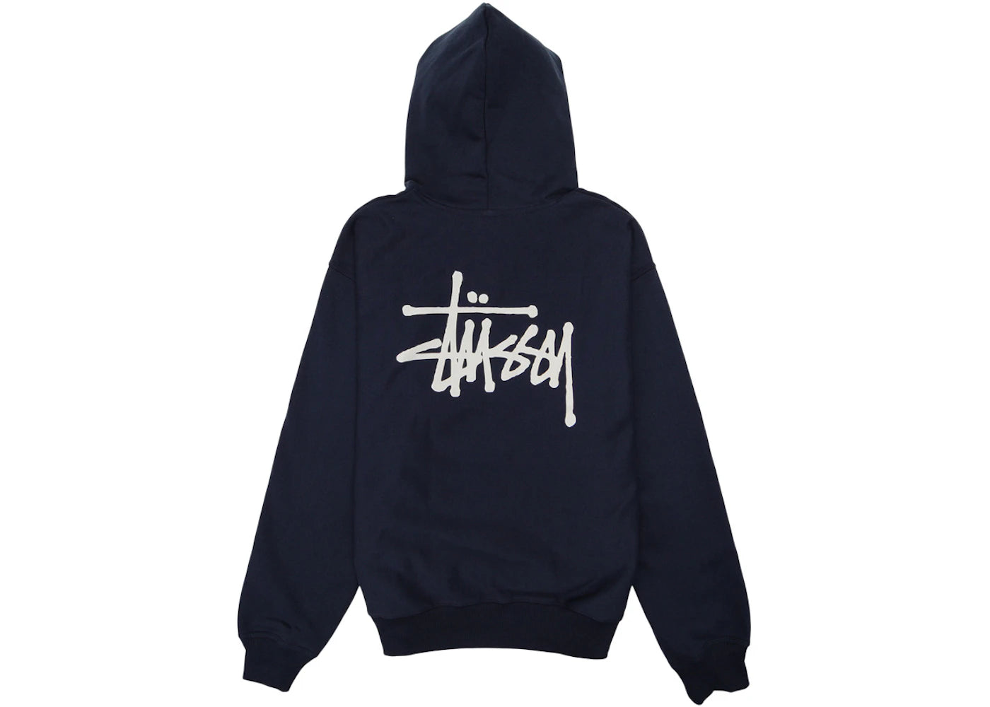 Stussy Basic Hoodie-Navy/White