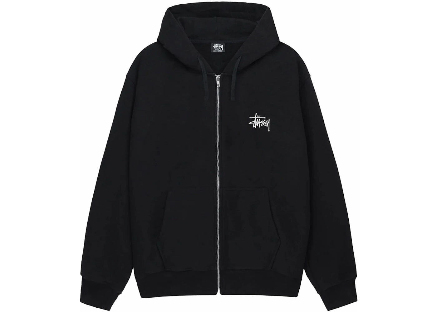 Sweat à capuche zippé Stussy Basic - Noir