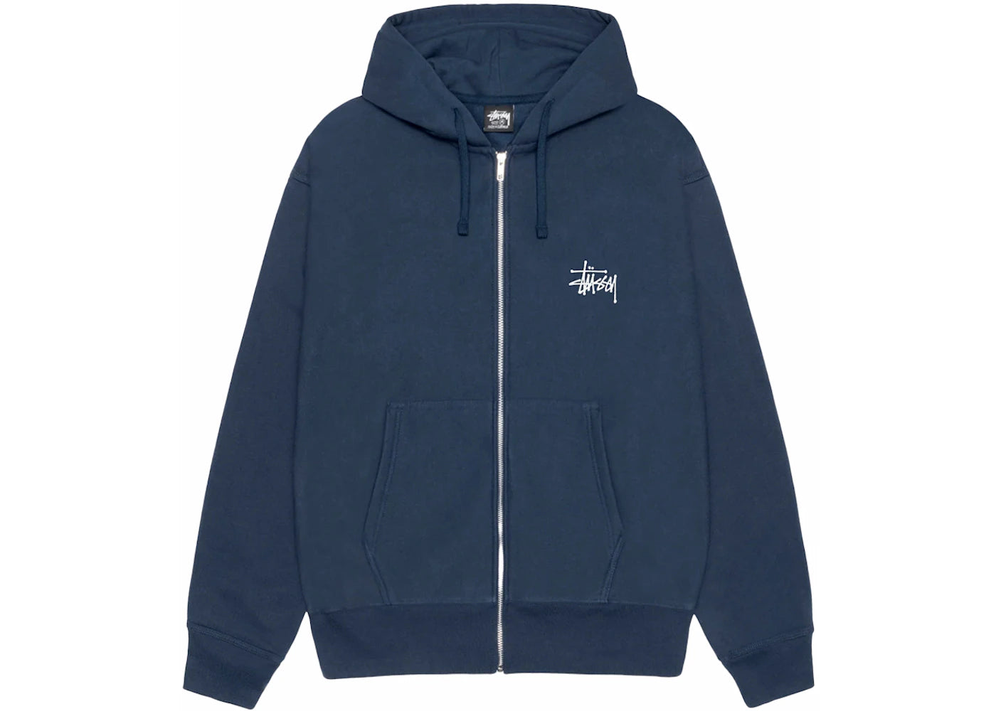 Sweat à capuche zippé Stussy Basic - Marine