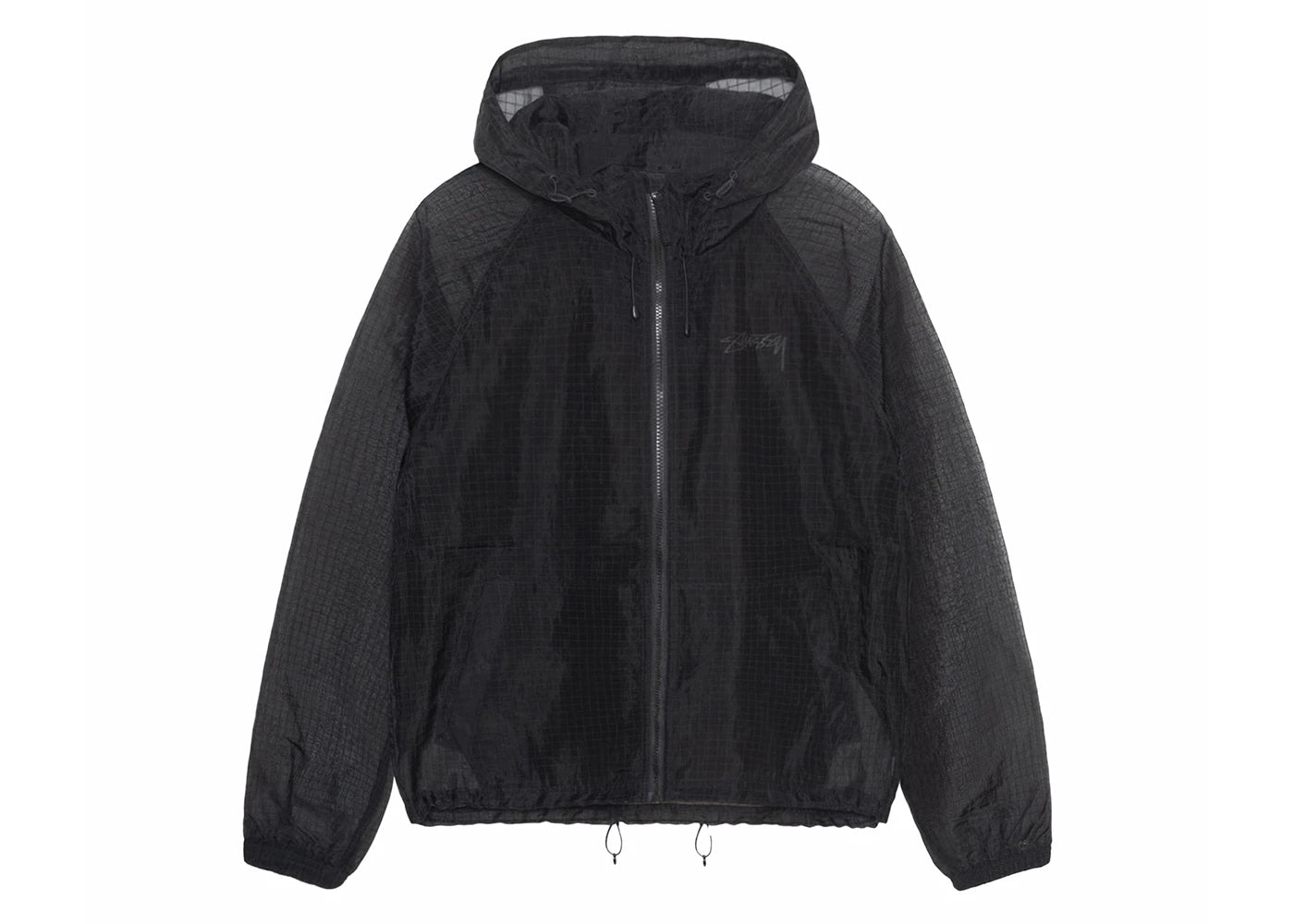 Veste Stussy Beach Ripstop Transparent Shell - Noire