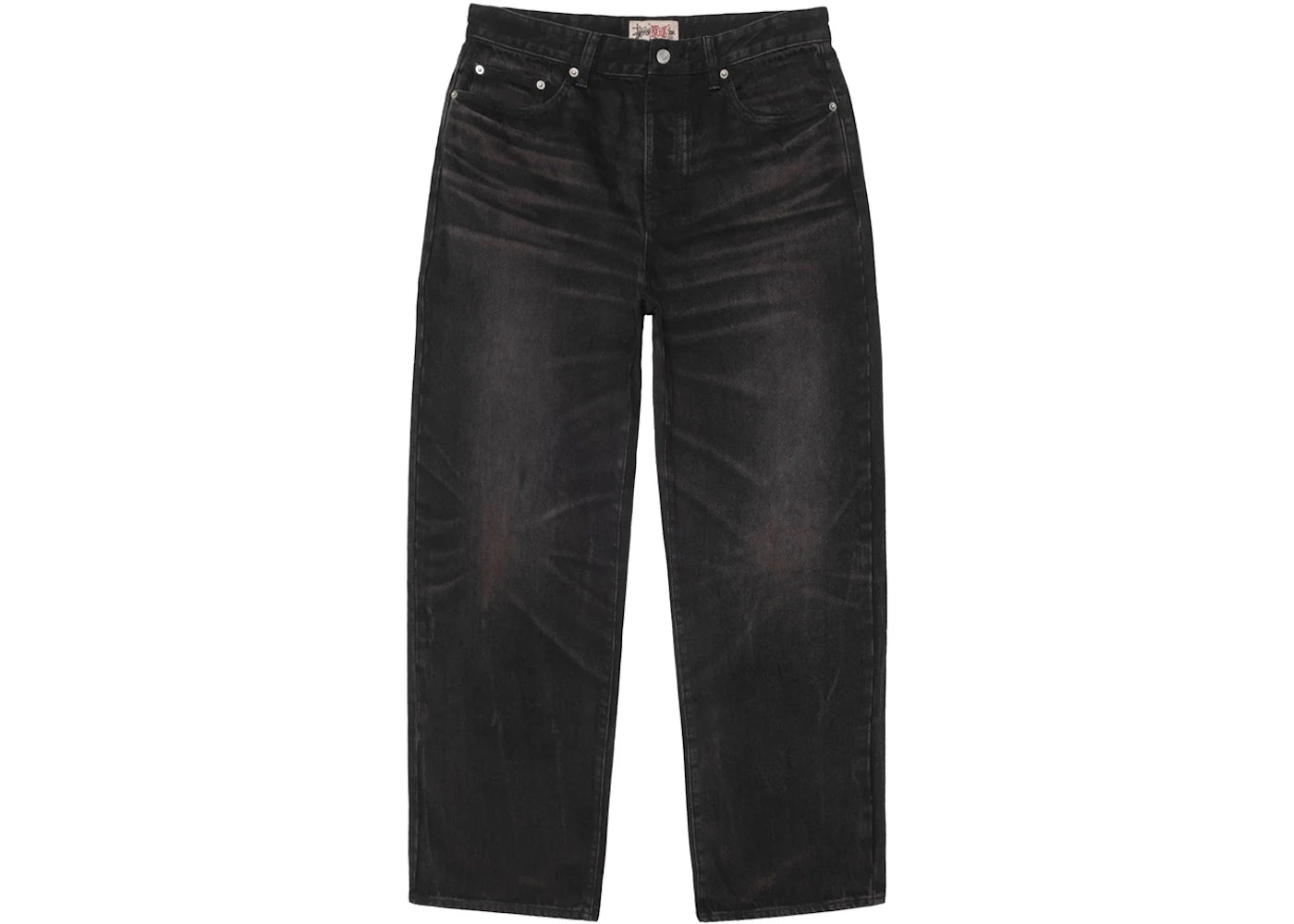 Stussy Big Ol' Jean Denim Délavé Vintage Noir