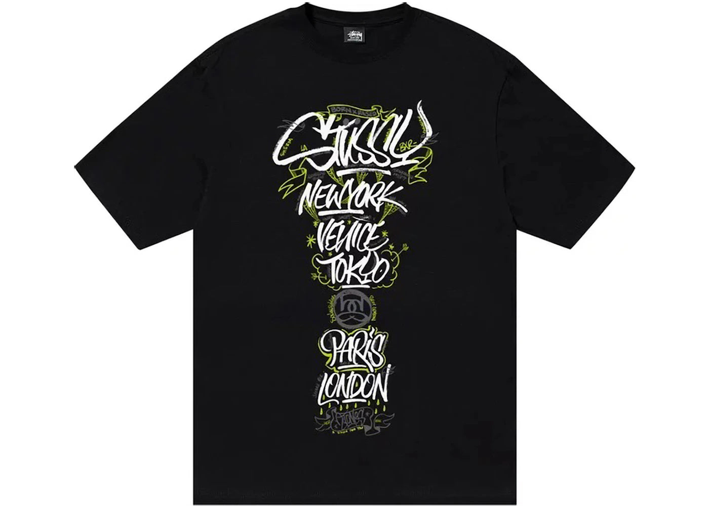 T-shirt Stussy Born X Raised Handstyles - Noir