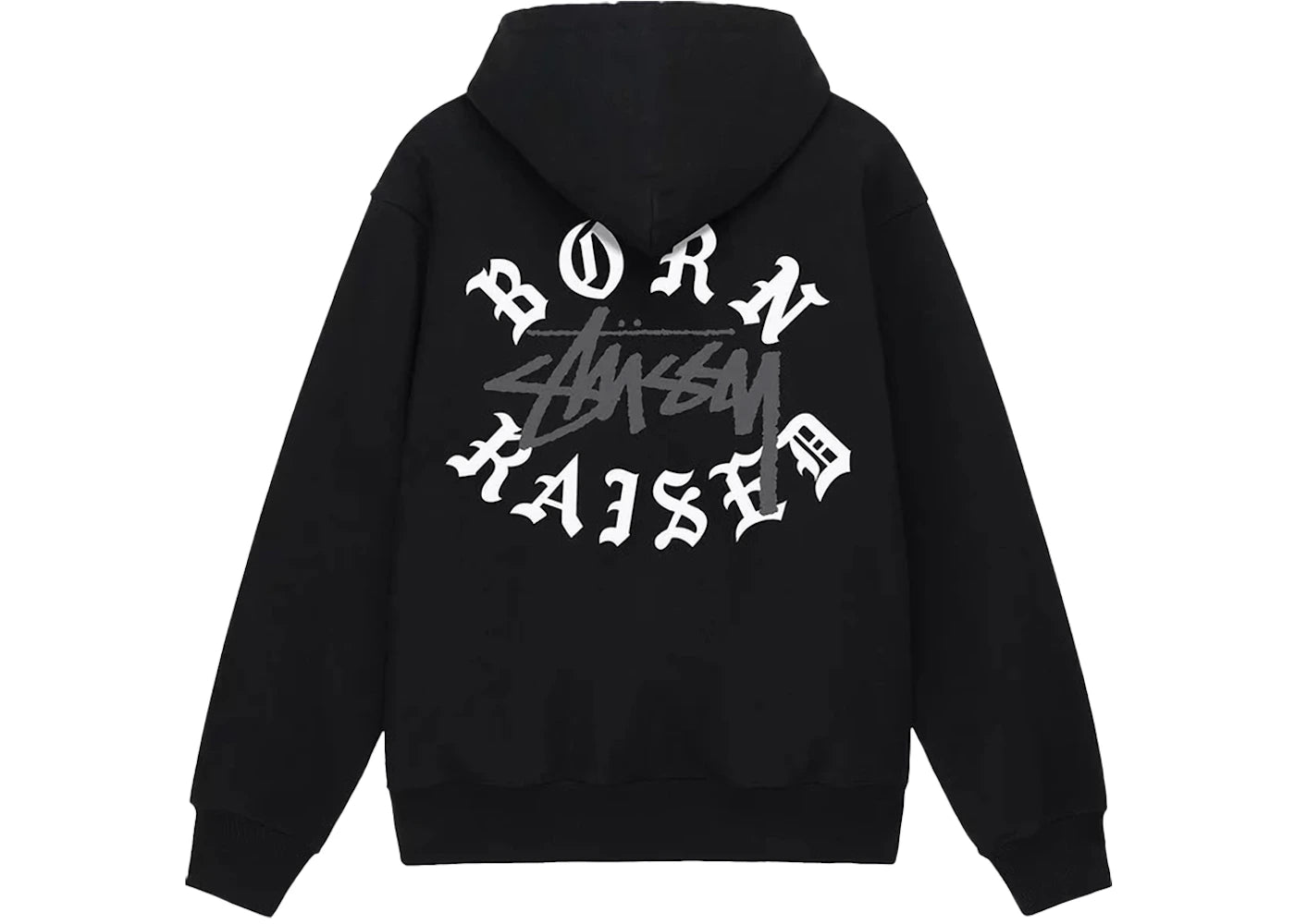 Sweat à capuche zippé Stussy Born X à logo en relief - Noir