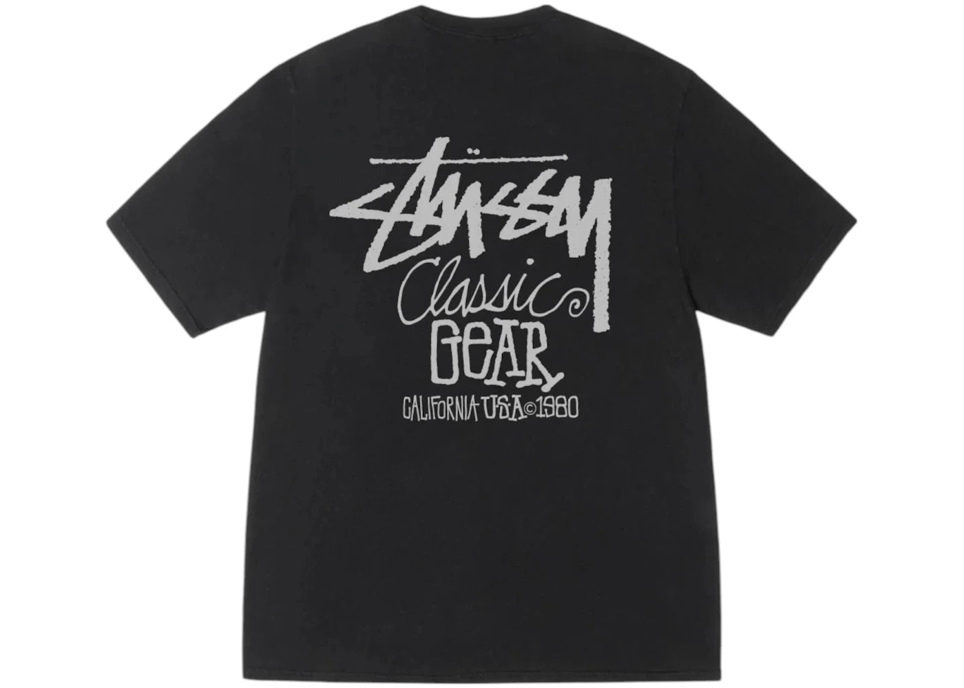 Stussy Classic Gear Pigment Dyed Tee-Black