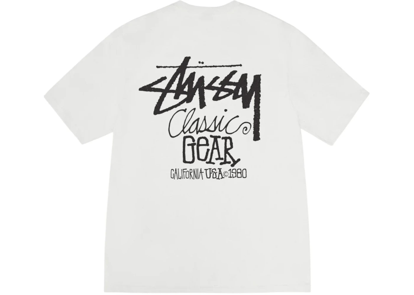 Stussy Classic Gear Pigment Dyed Tee-Natural