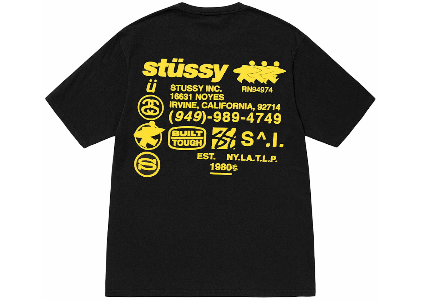 T-shirt Stussy DNA teint aux pigments noirs