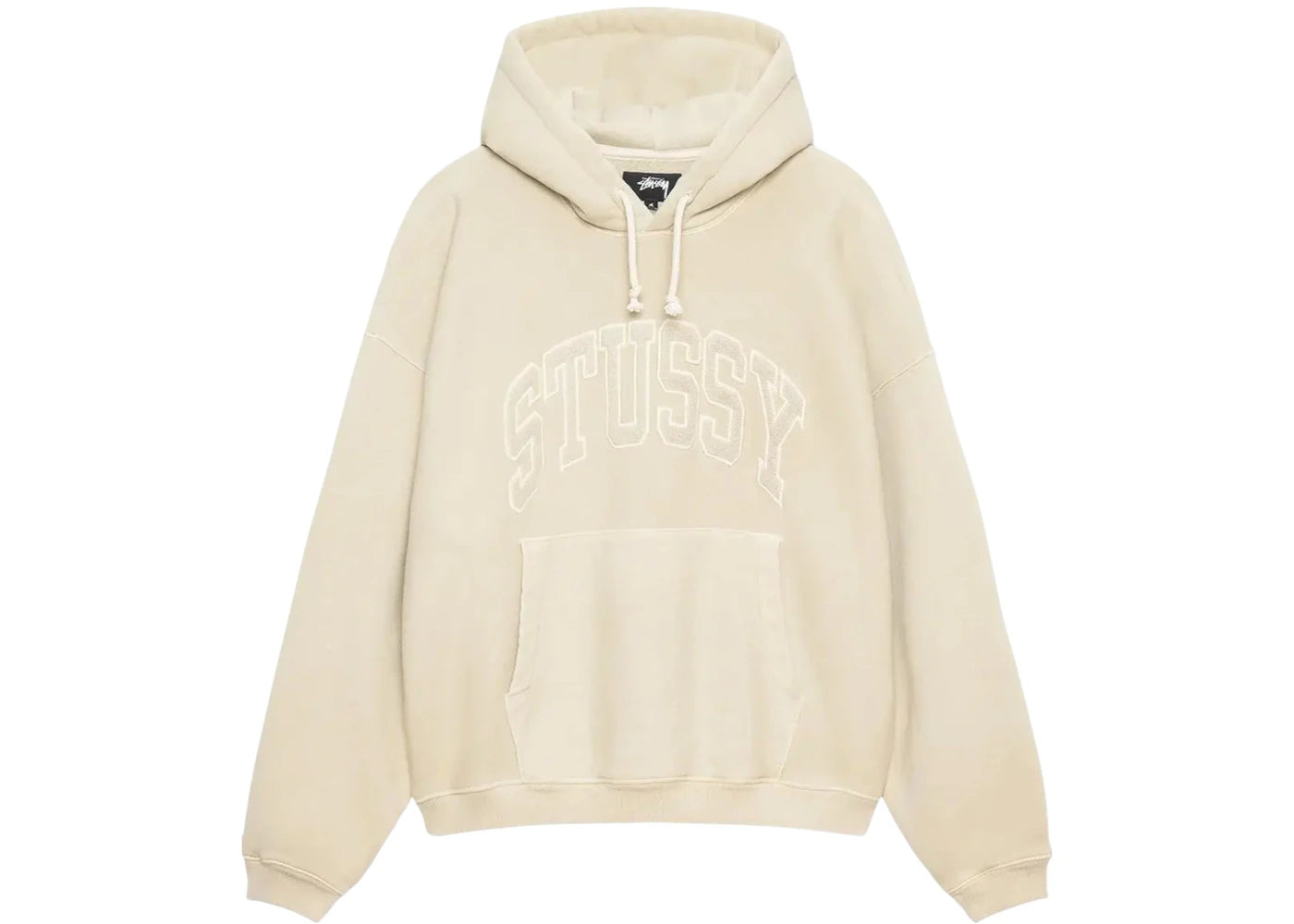 Sweat à capuche Stussy brodé décontracté - Sable