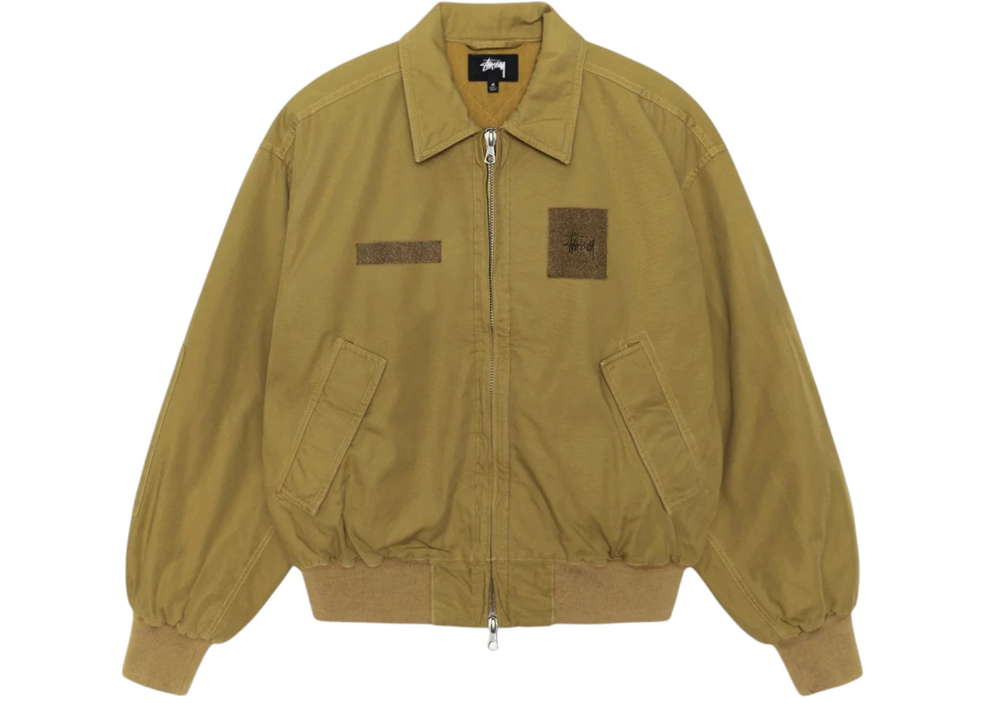 Blouson aviateur Stussy Flight - Olive doré