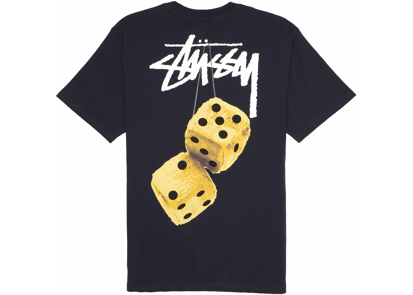 T-shirt Stussy Fuzzy Dice bleu marine