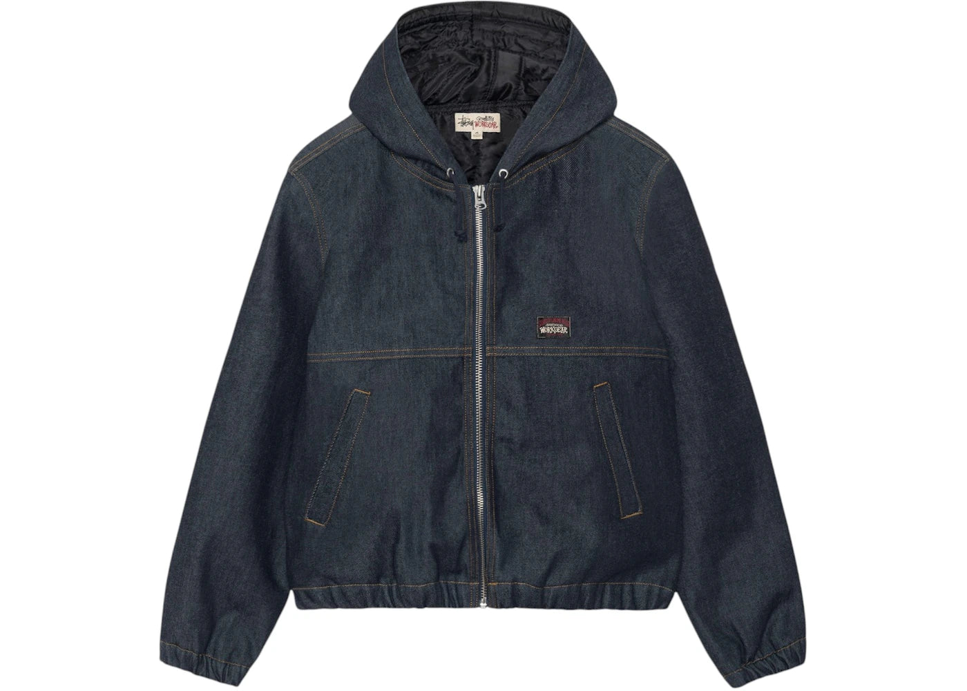 Veste de travail isolée en jean Stussy - Indigo brut