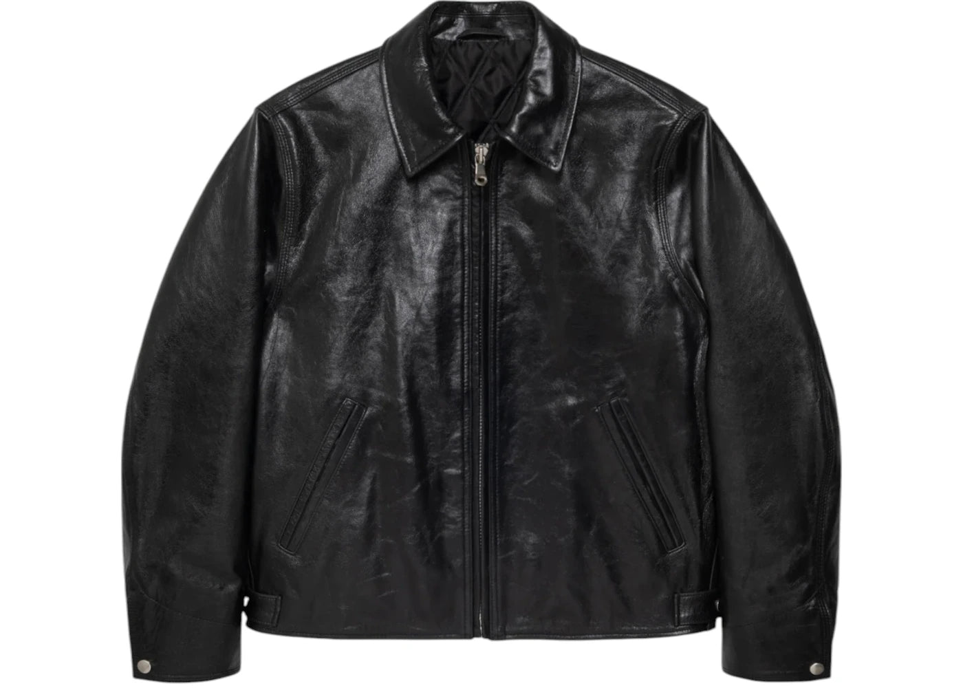 Stussy Leather Garage Jacket-Black