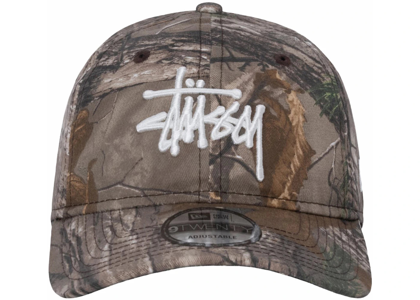 Stylée Stussy New Era 9Twenty Basic Strapback - Bordure en véritable arbre