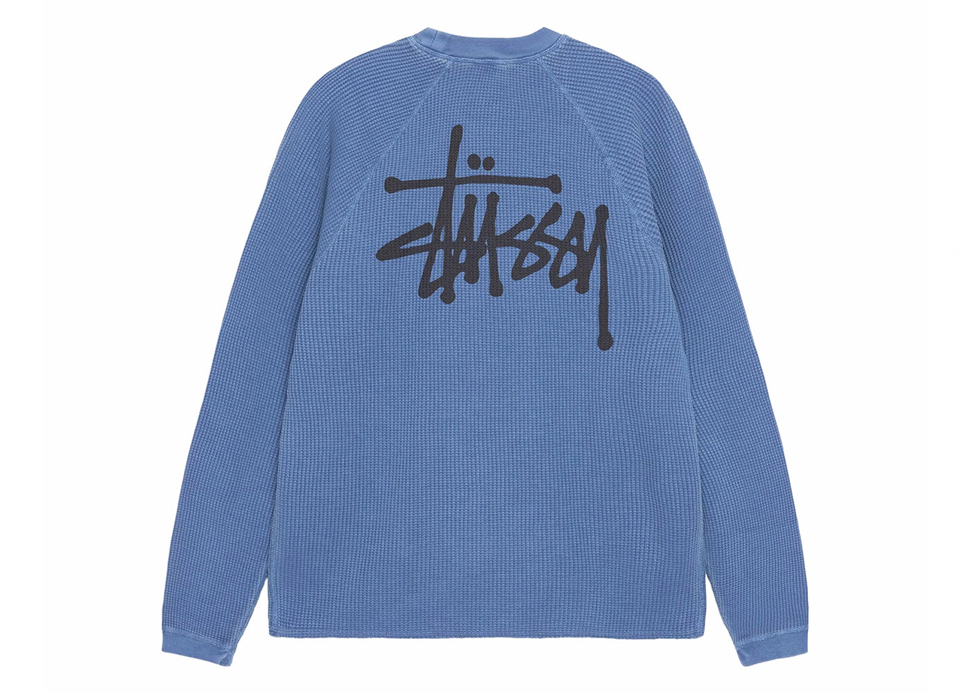 T-shirt thermique Stussy Raglan manches longues bleu