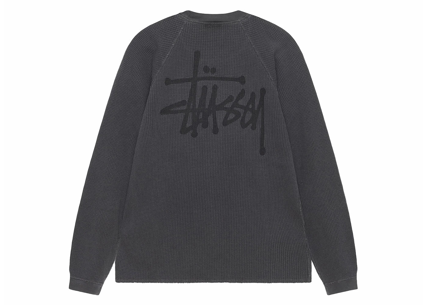Stussy Raglan Thermal L/S Crew-Washed Black
