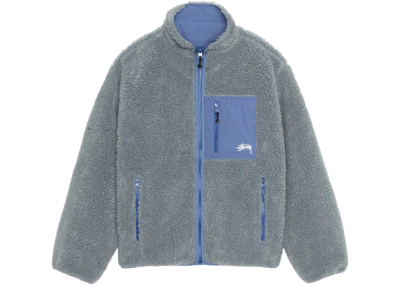 Veste réversible Stussy Sherpa - Bluestone