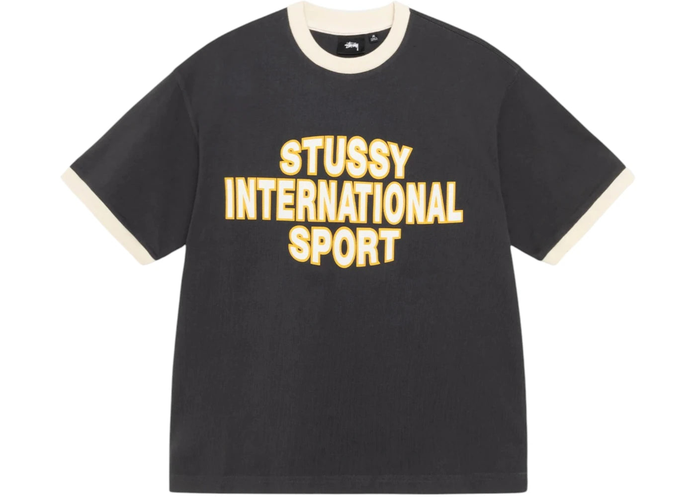 T-shirt Stussy Sport Ringer noir
