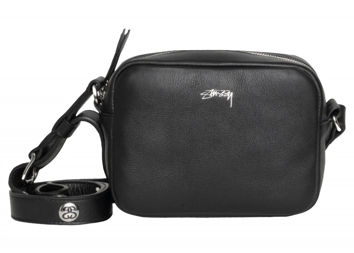 Pochette latérale en cuir Stussy SS Link - Noire