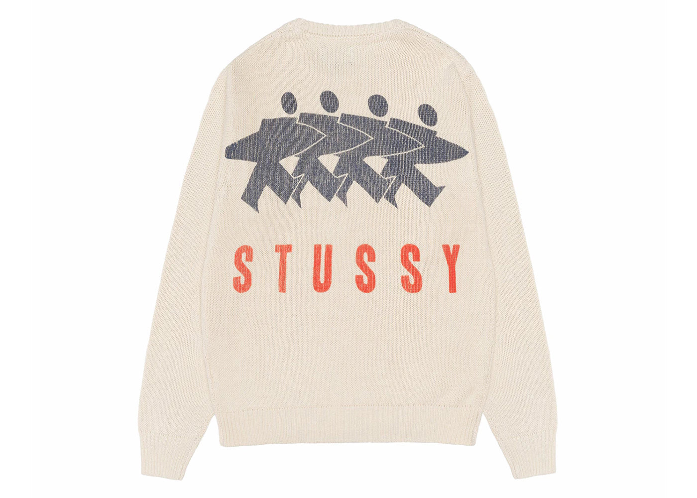 Stussy Surfman Icon Coton Lin Col rond Ivoire