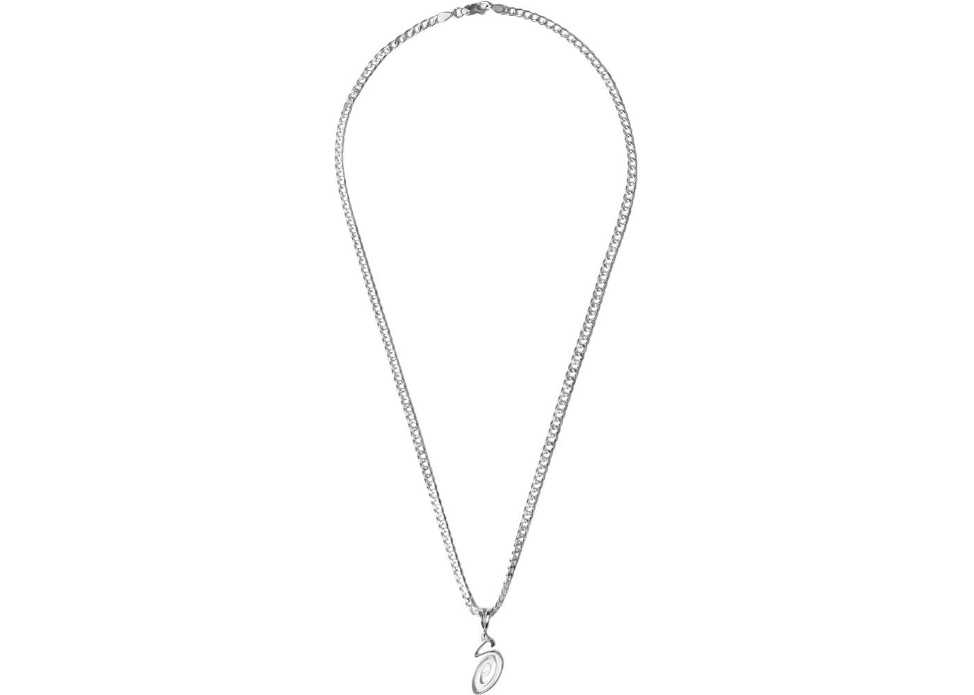 Chaîne Stussy Swirly S en argent sterling - Argent