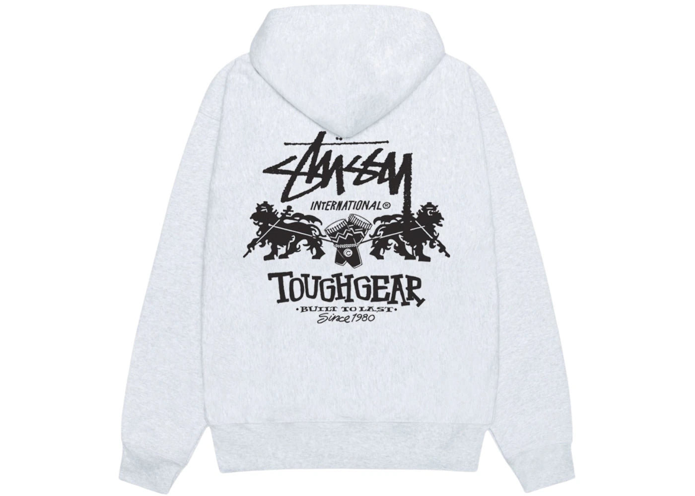 Sweat à capuche Stussy Tough Gear International - Gris cendré