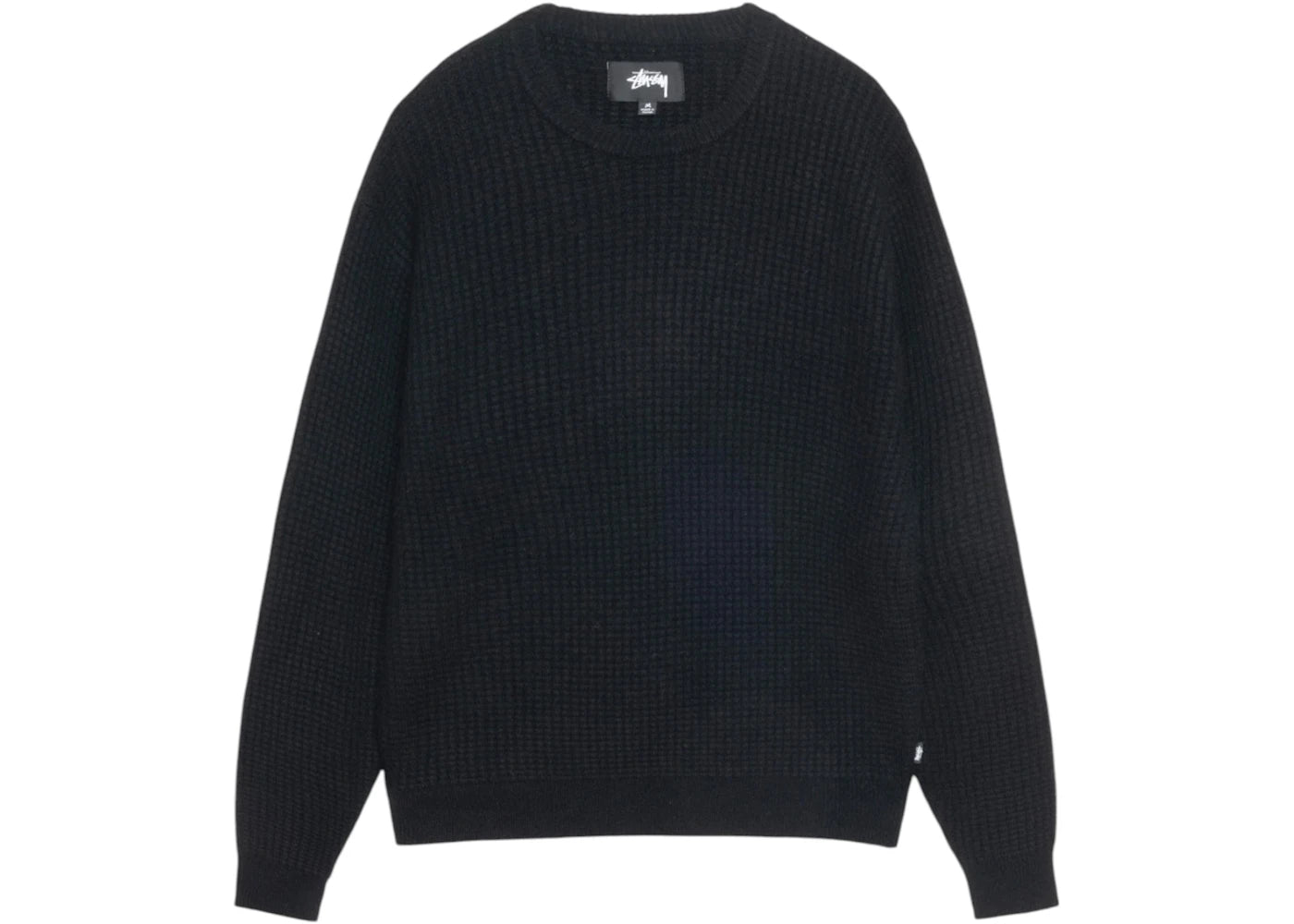 Pull Stussy en cachemire à maille gaufrée - Noir