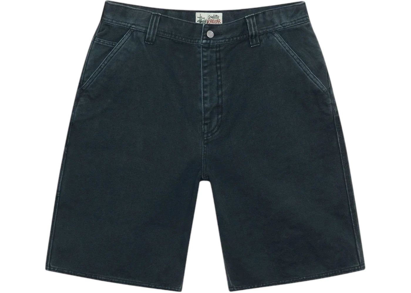 Short de travail Stussy en toile lavée noire