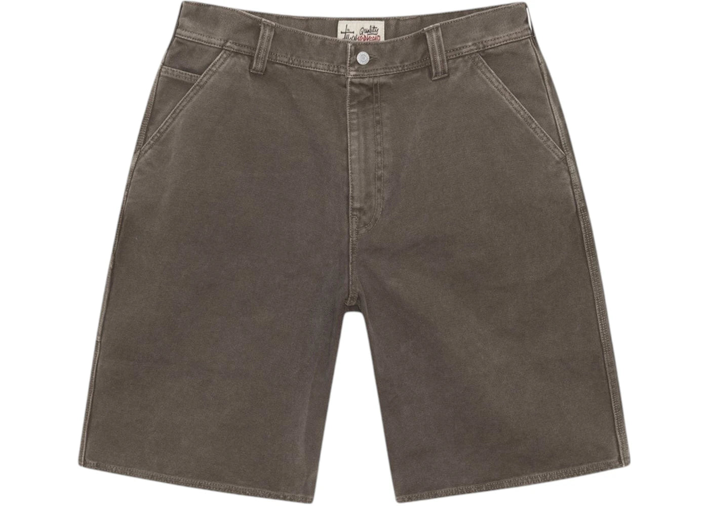 Toile de travail Stussy lavée marron court