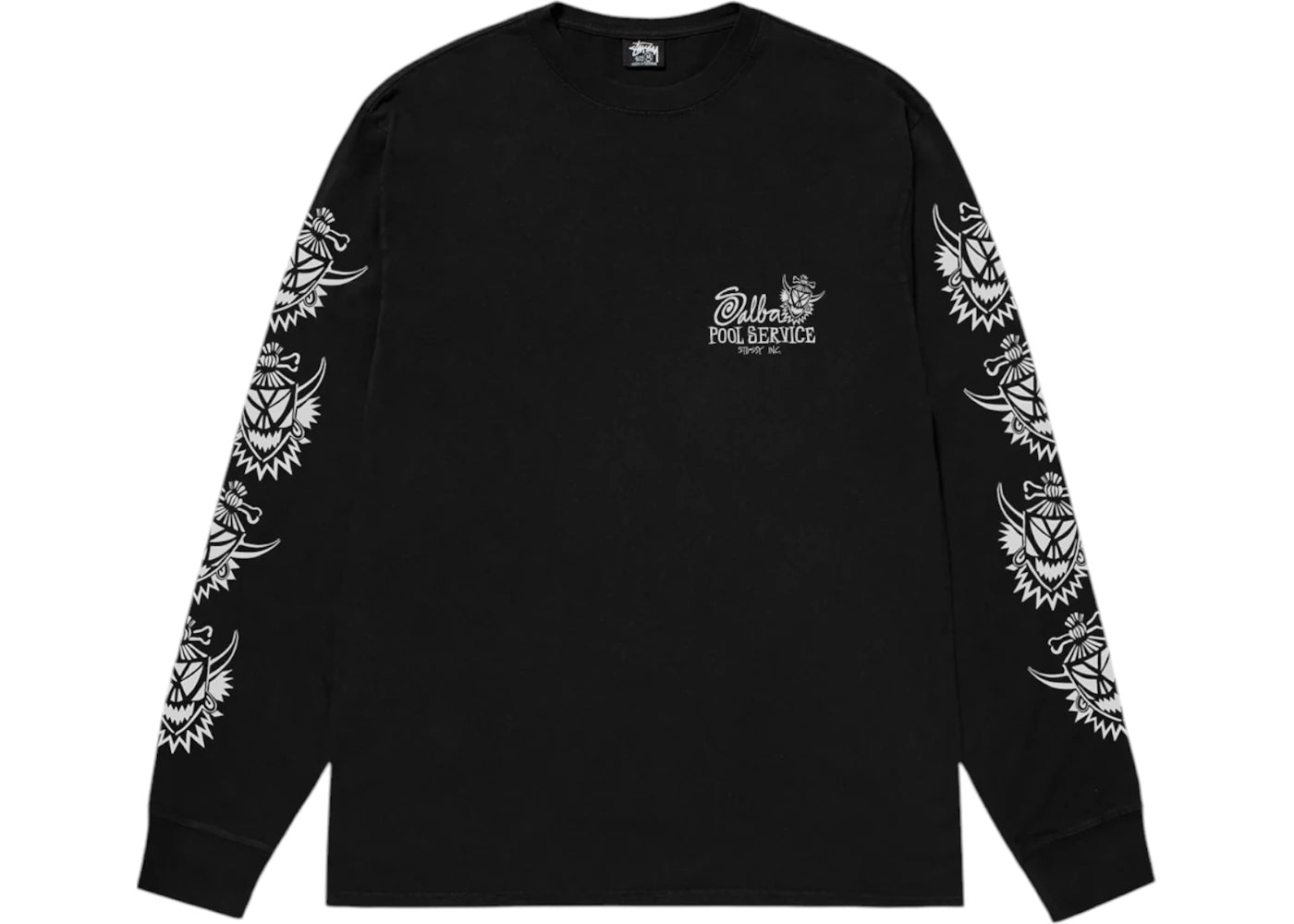 T-shirt à manches longues Stussy Witch Doctor Pigment Dyed - Noir