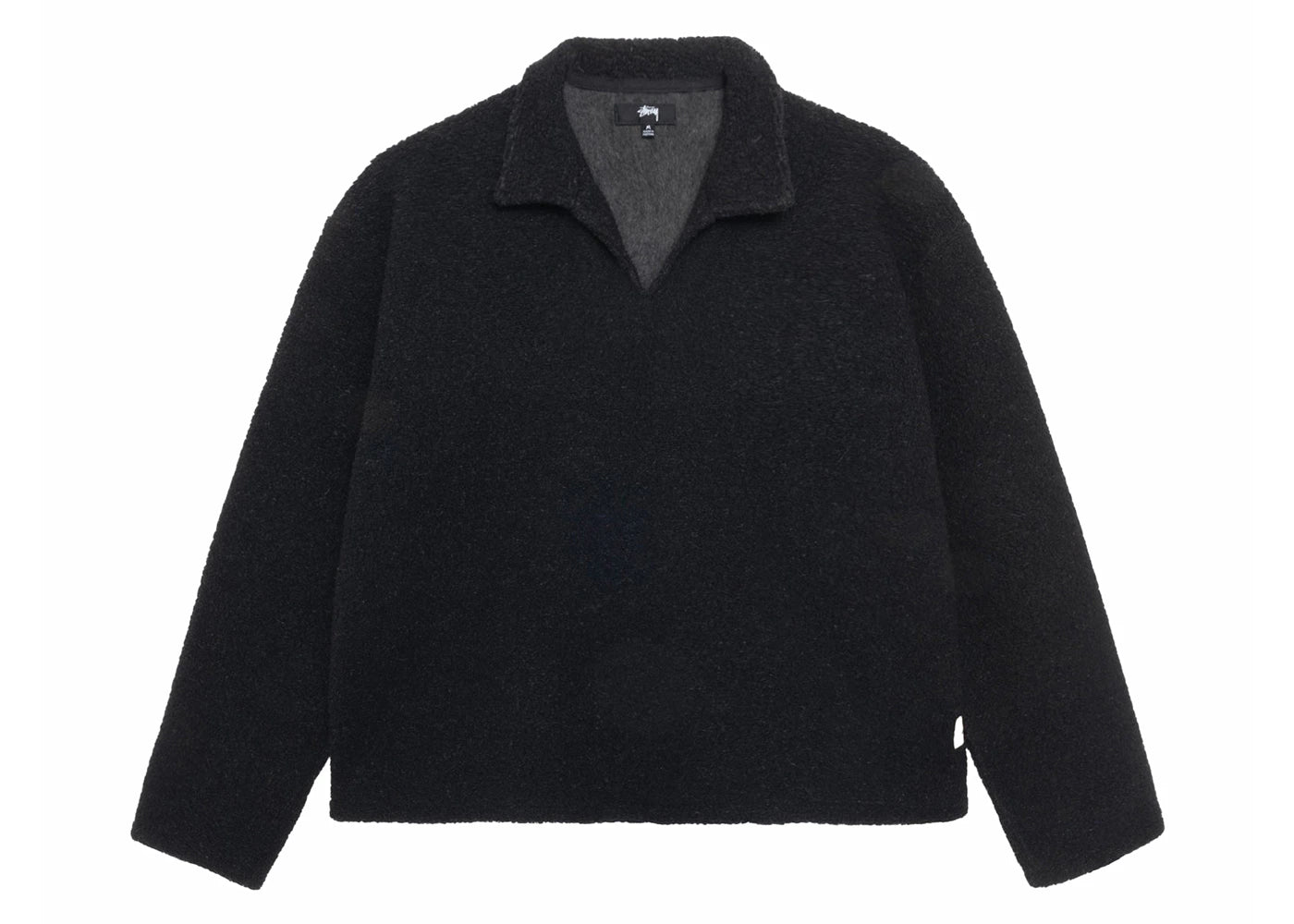 Pull Stussy en laine mélangée sherpa - Noir