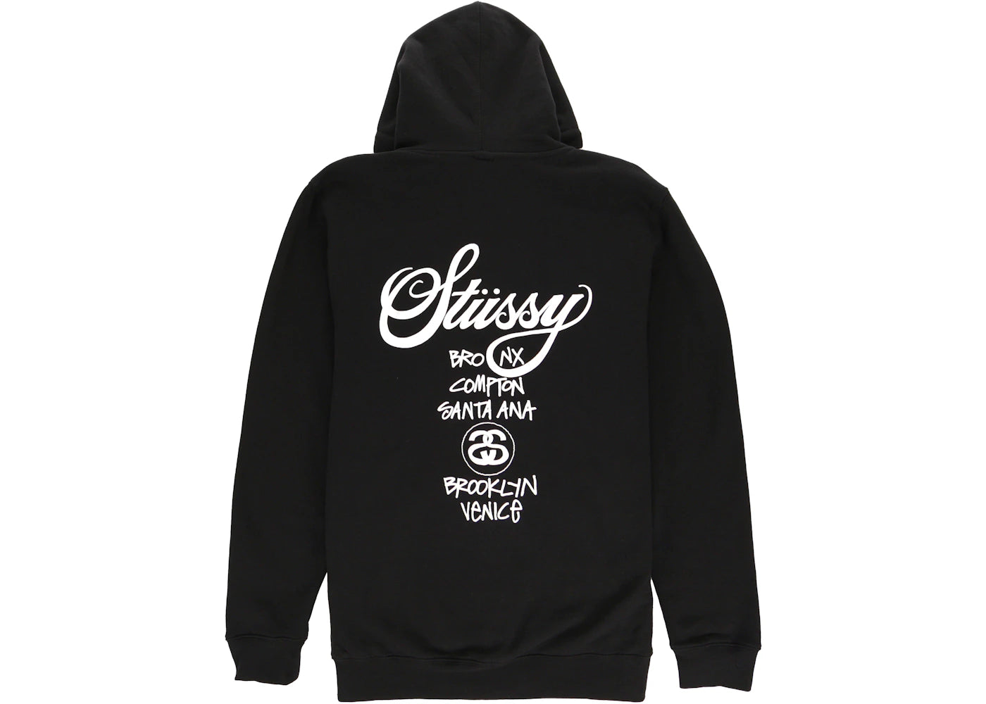 Sweat à capuche zippé Stussy World Tour - Noir